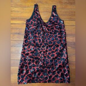 New with tags Zara Sequin Animal Print Mini dress size small